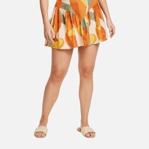 Fe Noel for Target Orange Yellow Mini Skater Skirt